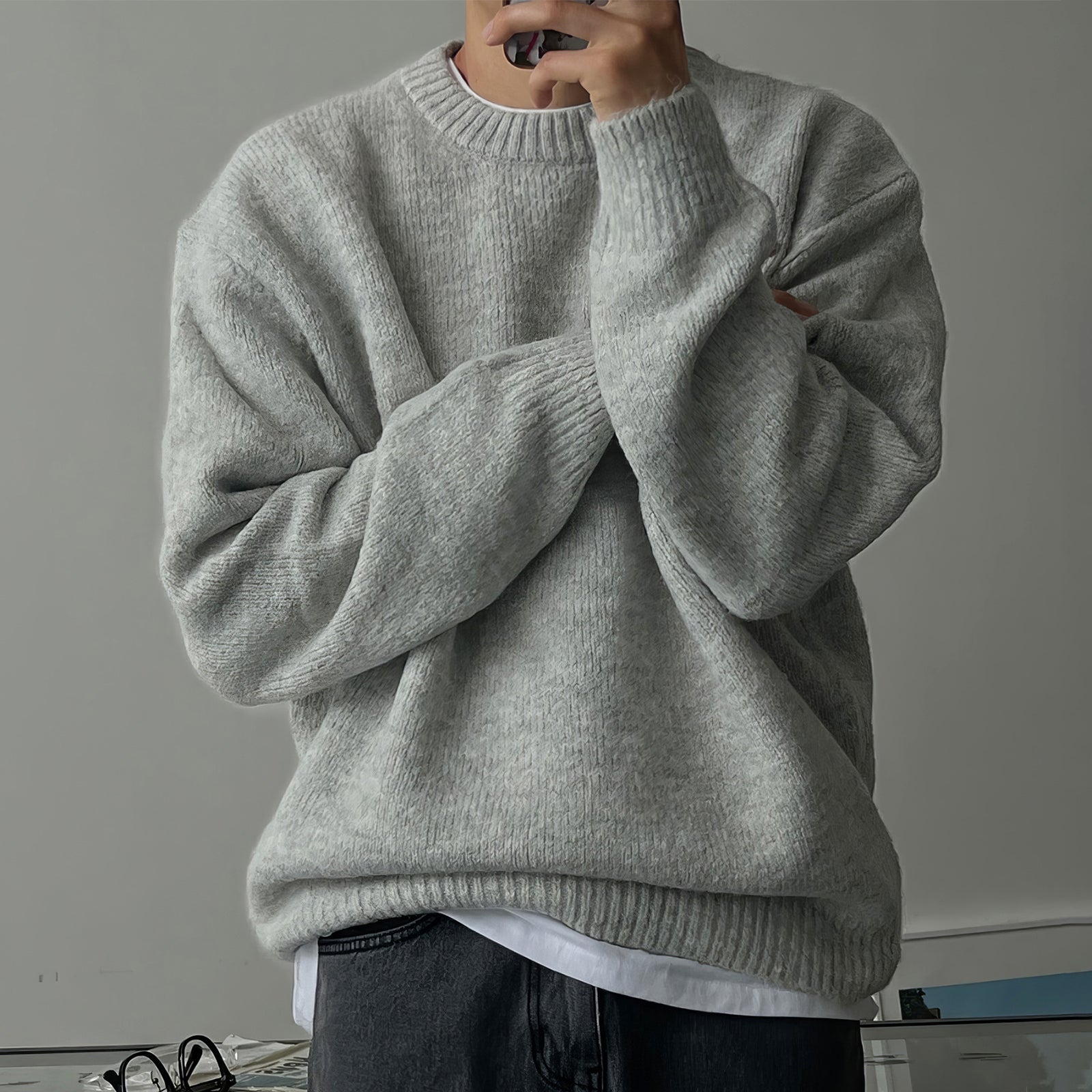 Knit Sweater Men's Outerwear Jacket
