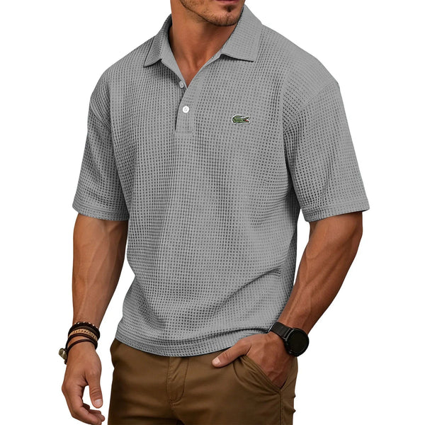 Everyday Waffle Knit Polo Shirt