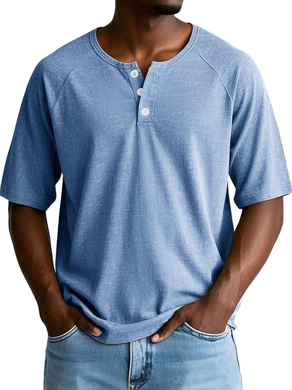 Retro Henley Raglan Shirt